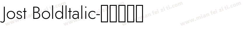 Jost Boldltalic字体转换